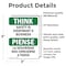 Signmission Safety Culture Sign, 3.5 in Width, Vinyl Decal, Rectangle, Bilingual OS-2PACK-TS-D-35-L-11866 - alternate 2